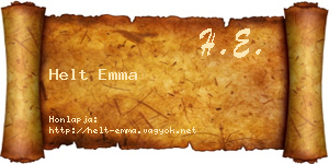 Helt Emma névjegykártya