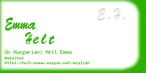 emma helt business card